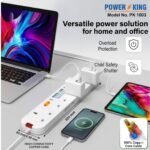 3 Gang Extension Lead 3 Metre UK Plug Socket with Overload Protection White - Image 4