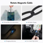 Magnetic Charging Cable | 540 Rotate Type C UK - Image 2