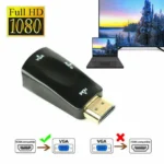 HDMI to VGA Adapter with 3.5mm Audio 1080p Full HD - UK Hot Deals