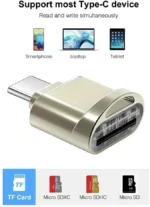 USB C SD Card Reader Dual Slot Micro SD TF SDXC Adapter - Image 2