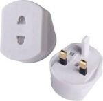 Shaver Adaptor Plug – 2-Pin to UK 3-Pin Converter