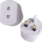 Shaver Adaptor Plug – 2-Pin to UK 3-Pin Converter