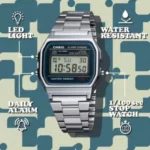 Casio Watch A158WA-1DF Stainless Steel Digital Watch | Free UK Delivery products - Image 2