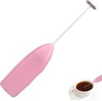 Portable Coffee Beater & Milk Frother Whisk (Pink)