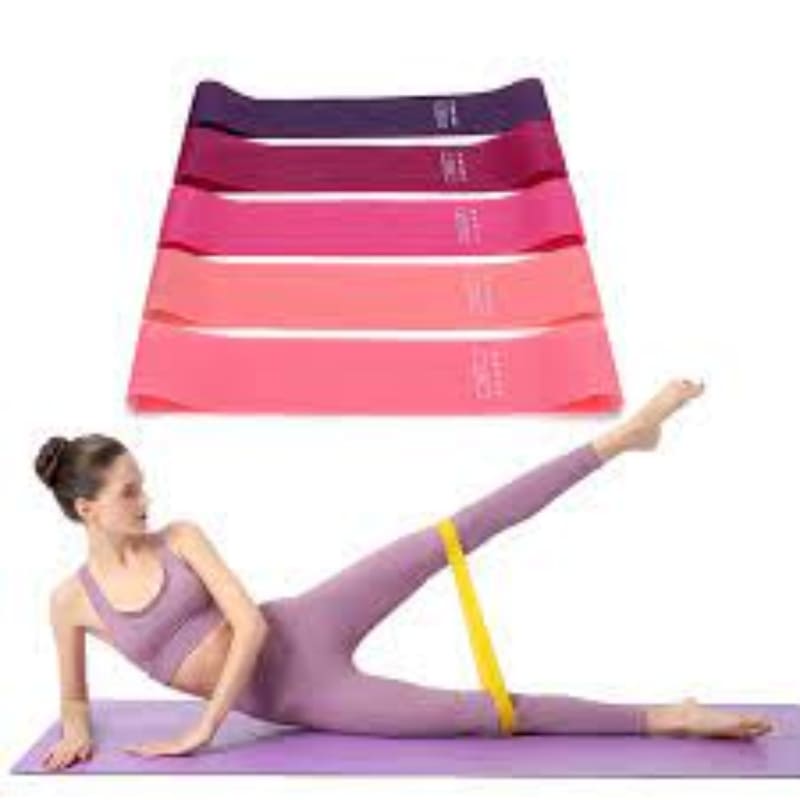 excercise-band-for-women.jpg Fitness Resistance Bands Loop Set for Women and Men - Image 1