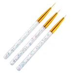 3-Piece Precision Nail Art Fine Line Brush Set